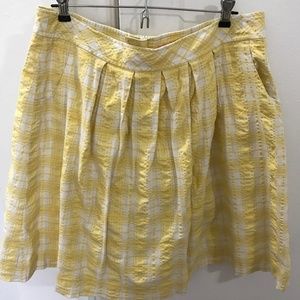 Lilly Pulitzer Yellow Plaid and Seersucker Skirt